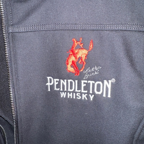 Mens Small Black Pendleton Whiskey Full Zip Black Jacket - Picture 1 of 6